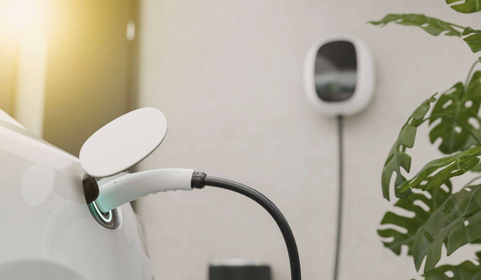 What is a tethered EV charger?